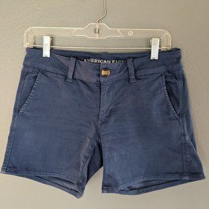 AE Khaki Midi Short - BLUE